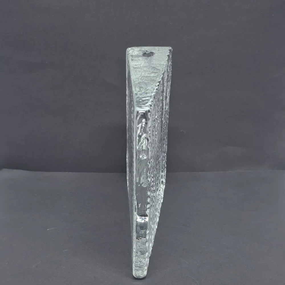 Vintage Wiesenthal Hutte MCM Waterfall Drip Clear Glass Block Solifleur Bud Vase